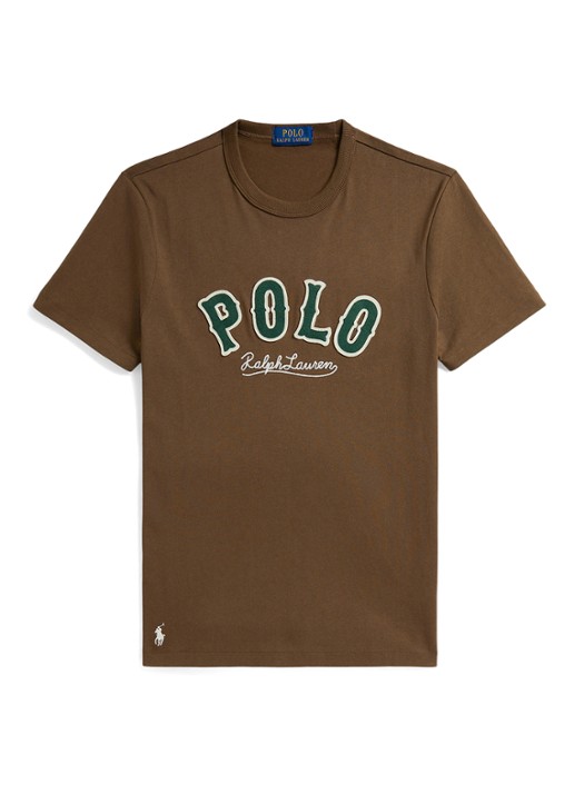 Ralph Lauren T-shirt met logo - voorkant 3 york brown / bruin