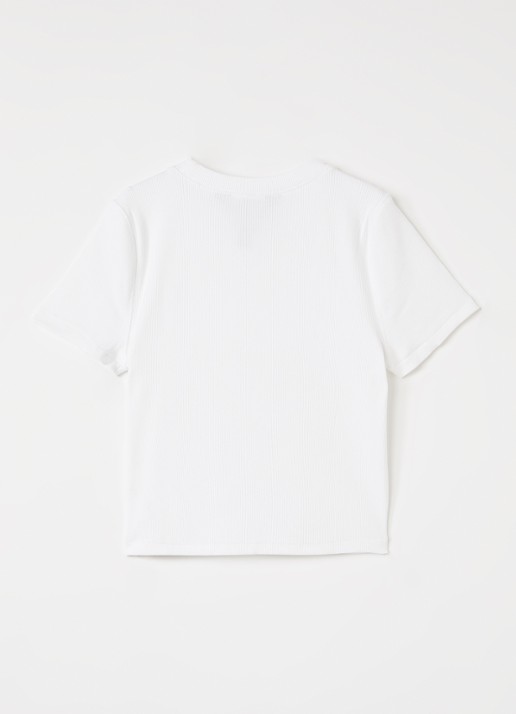Ralph Lauren T-shirt met logobordring - voorkant 2 wit