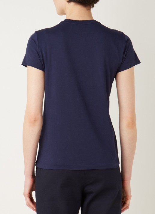Ralph Lauren T-shirt met logoborduring - achterkant 4 donkerblauw