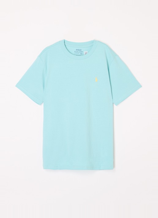 Ralph Lauren T-shirt met logoborduring - voorkant mint
