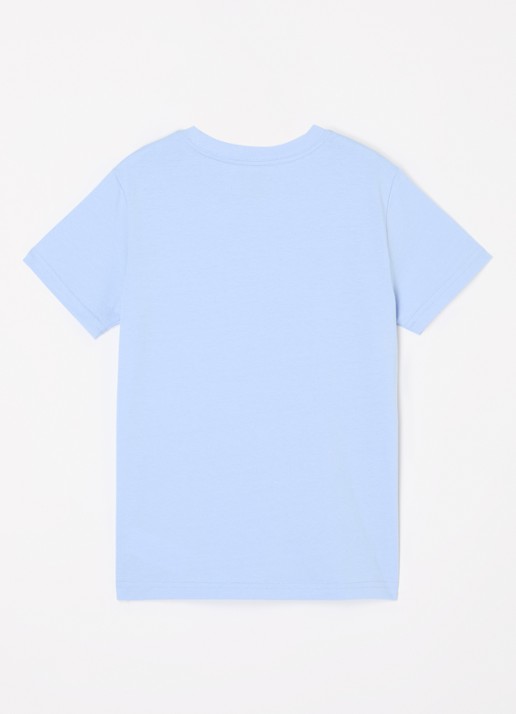 Ralph Lauren T-shirt met logoborduring - voorkant 2 lichtblauw