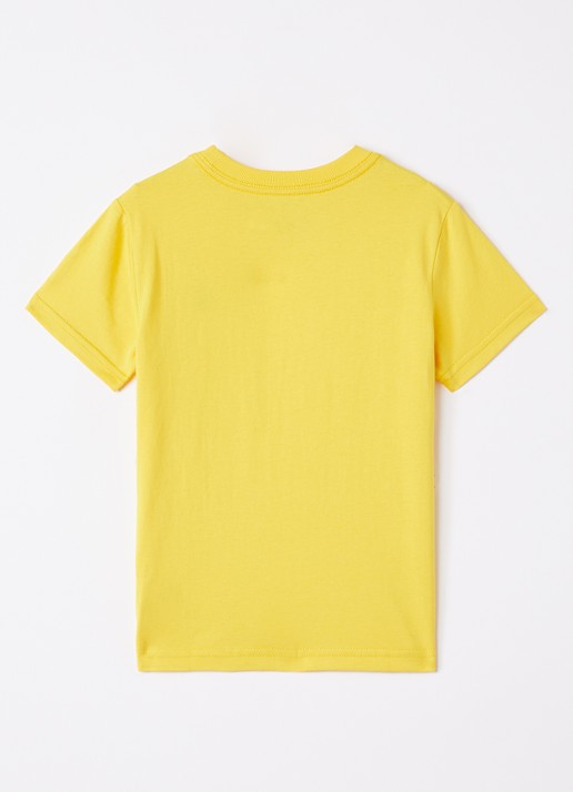 Ralph Lauren T-shirt met logoborduring - voorkant 2 okergeel