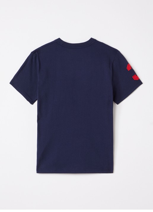 Ralph Lauren T-shirt met logoborduring - voorkant 2 donkerblauw
