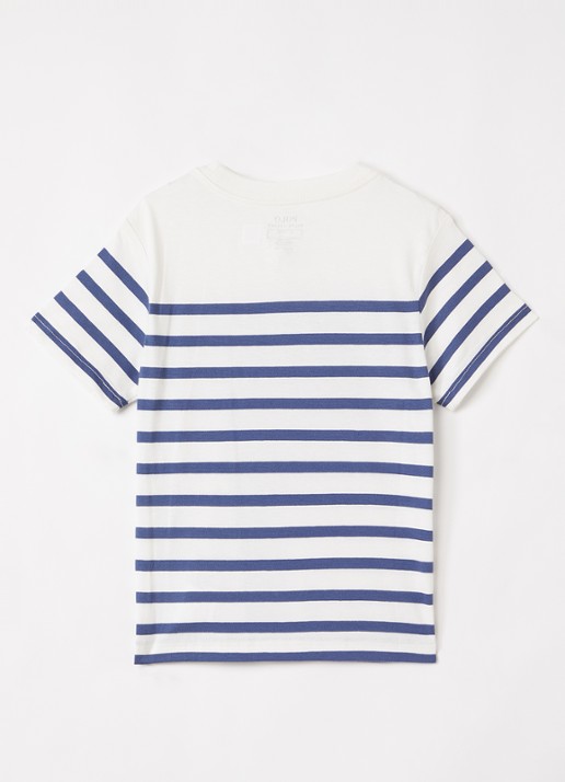 Ralph Lauren T-shirt met logoborduring - voorkant 2 blauw