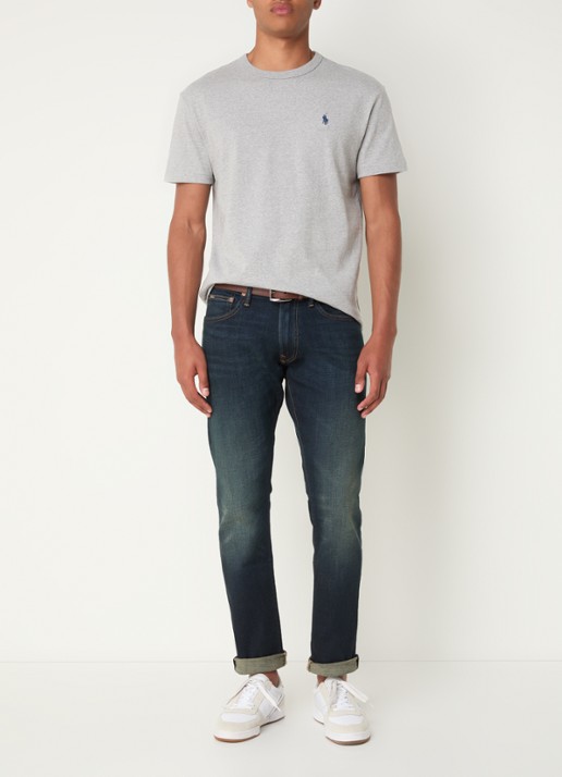 Ralph Lauren T-shirt met logoborduring  - voorkant 4 andover heather / grijs