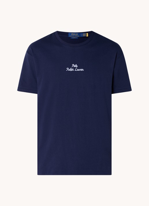 Ralph Lauren T-shirt met logoborduring - voorkant cruise navy / donkerblauw