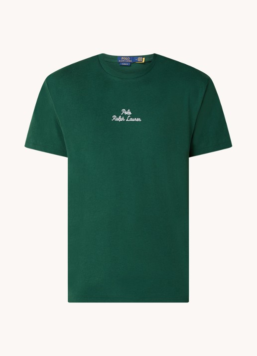 Ralph Lauren T-shirt met logoborduring - voorkant 3 vintage pine / donkergroen