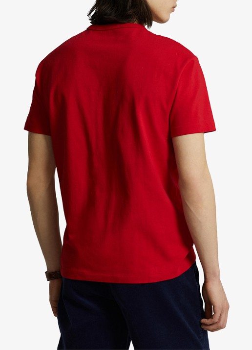 Ralph Lauren T-shirt met logoborduring  - achterkant 3 rl 2000 red / rood