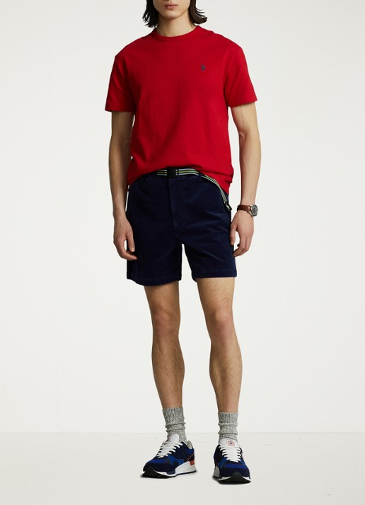 Ralph Lauren T-shirt met logoborduring  - voorkant 5 rl 2000 red / rood