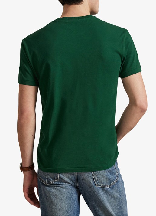 Ralph Lauren T-shirt met logoborduring - achterkant 5 new forest / donkergroen