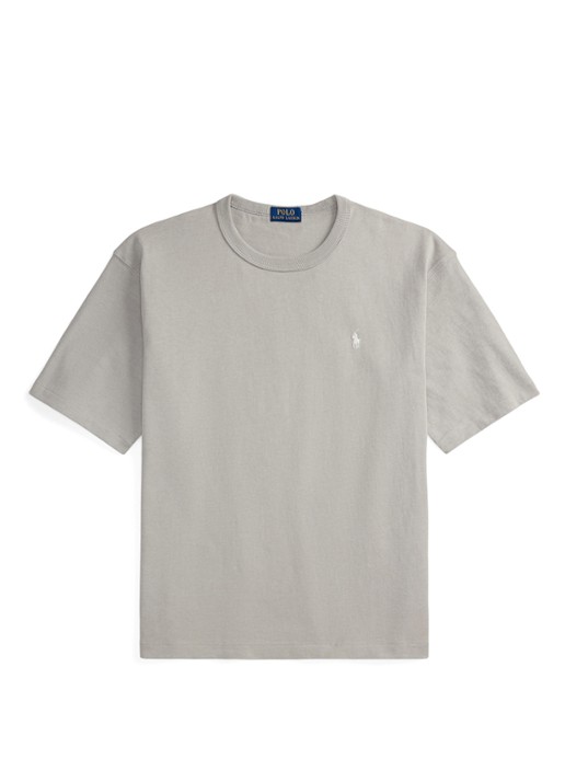 Ralph Lauren T-shirt met logoborduring - voorkant 3 grey dawn / grijs
