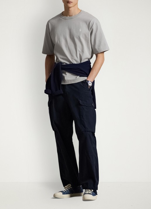 Ralph Lauren T-shirt met logoborduring - voorkant 4 grey dawn / grijs