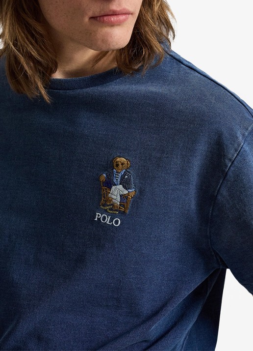 Ralph Lauren T-shirt met logoborduring - detail 2 newport bear-dark indigo / indigo