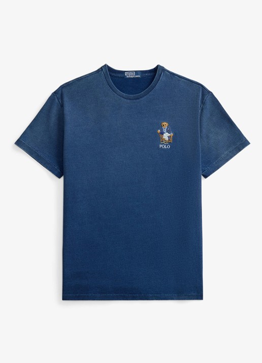 Ralph Lauren T-shirt met logoborduring - voorkant 3 newport bear-dark indigo / indigo