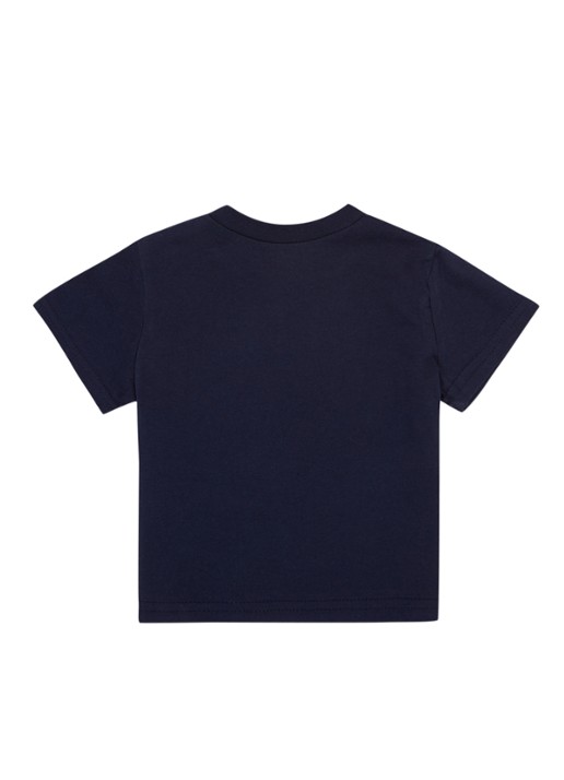 Ralph Lauren T-shirt met logoborduring - achterkant donkerblauw