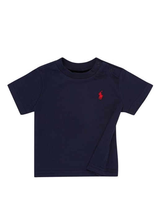 Ralph Lauren T-shirt met logoborduring - voorkant 3 donkerblauw