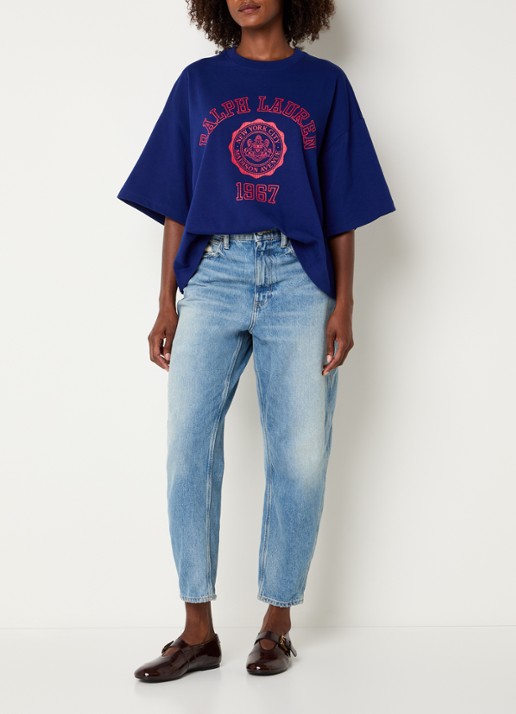 Ralph Lauren T-shirt met logoprint - voorkant 2 royalblauw