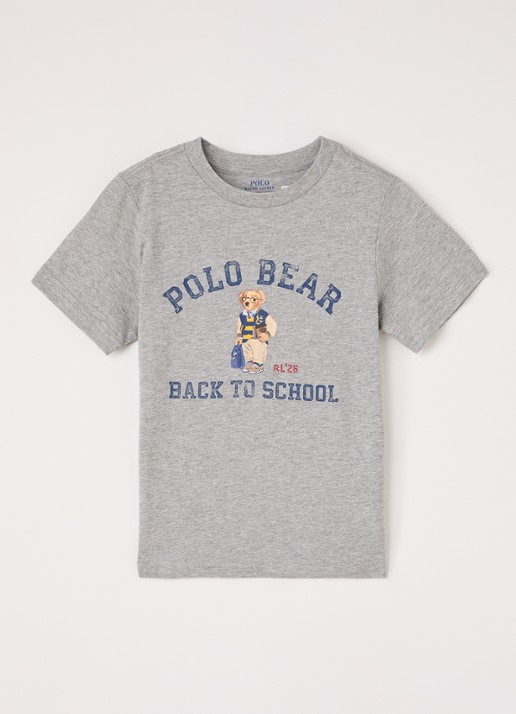 Ralph Lauren T-shirt met logoprint - voorkant antraciet