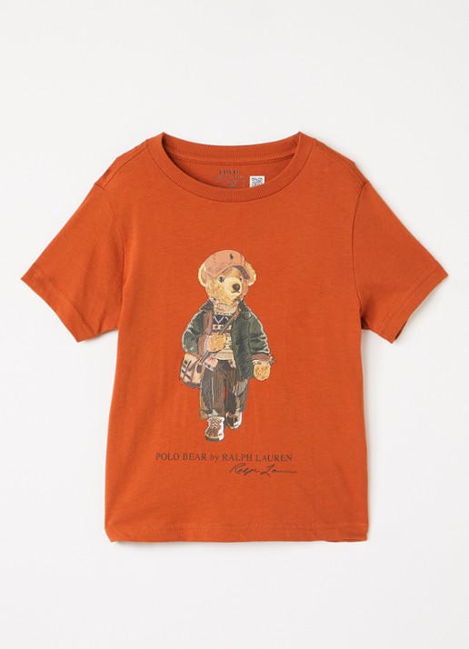 Ralph Lauren T-shirt met logoprint - voorkant orange