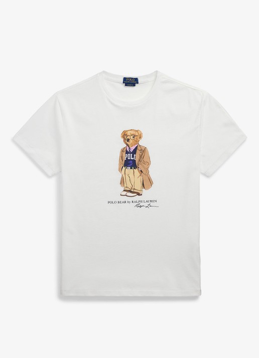 Ralph Lauren T-shirt met logoprint - voorkant 4 white / wit