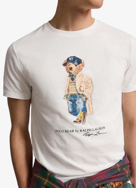 Ralph Lauren T-shirt met logoprint - detail 5 white / wit