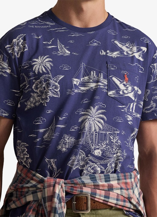 Ralph Lauren T-shirt met print en borstzak - detail 2 harbor island bear boathous