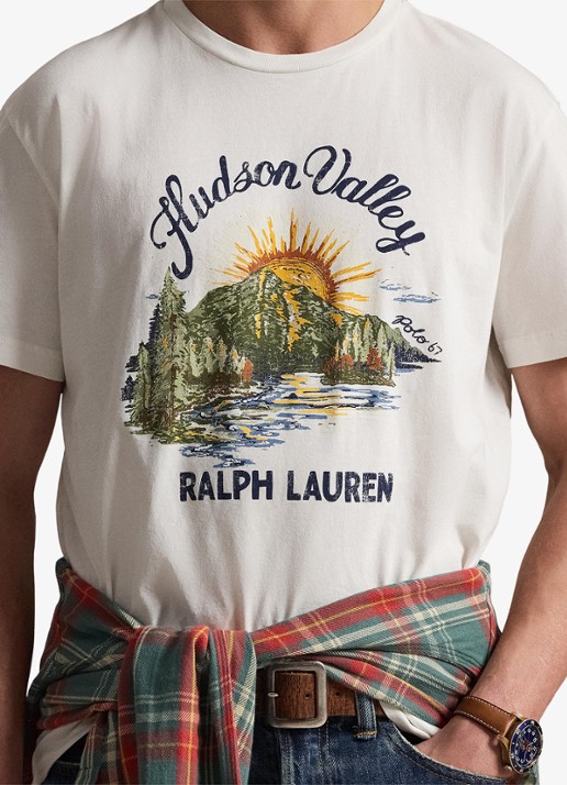 Ralph Lauren T-shirt met print - detail 2 deckwash white / wit