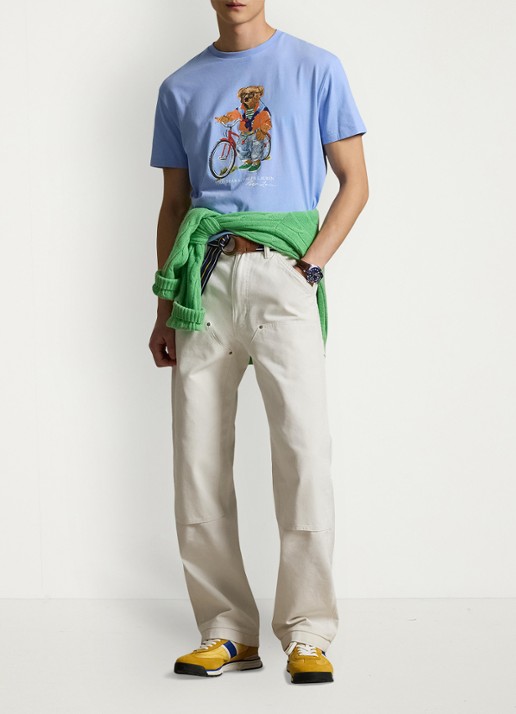 Ralph Lauren T-shirt met print - voorkant 2 austin blue-summer bear-zyh7