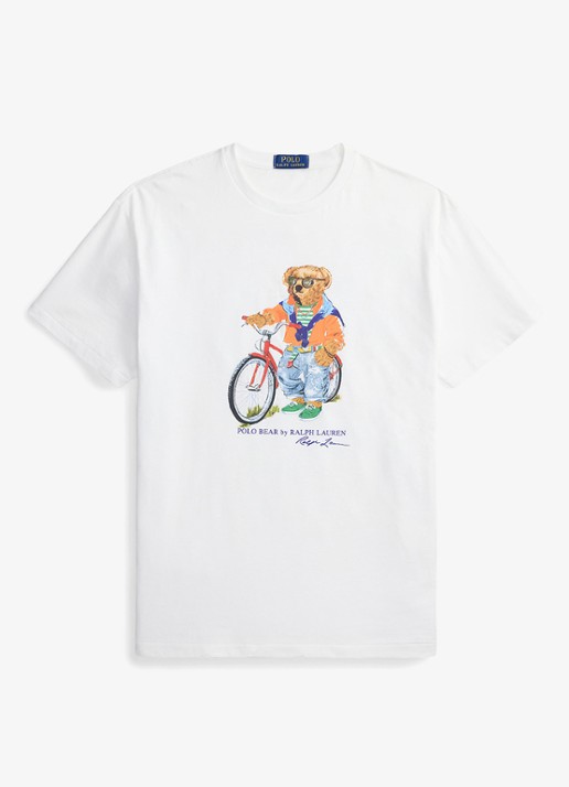 Ralph Lauren T-shirt met print - voorkant white-summer bear-zyh8