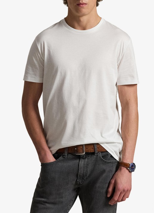 Ralph Lauren T-shirt met ronde hals - voorkant 4 white / wit