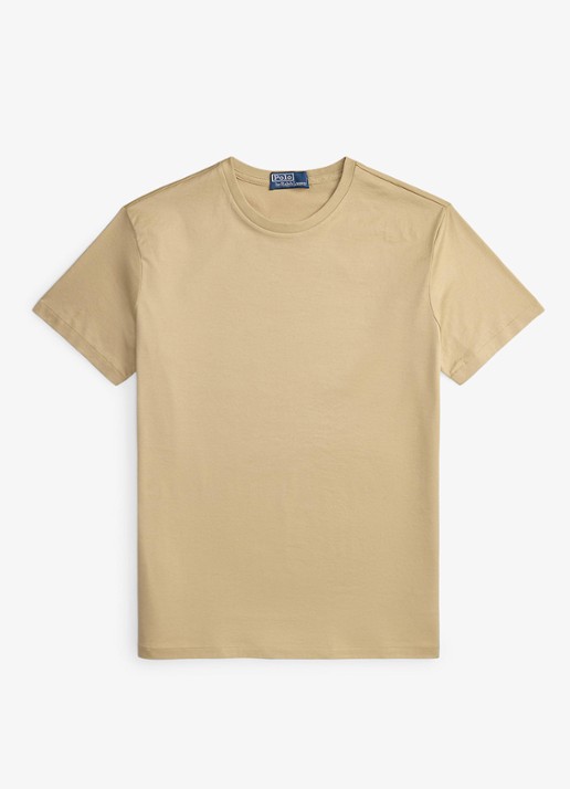 Ralph Lauren T-shirt met ronde hals - voorkant coastal beige / beige