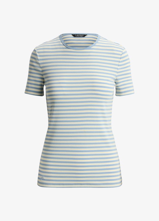 Ralph Lauren T-shirt met streepprint - voorkant 2 blue note multi / blauw