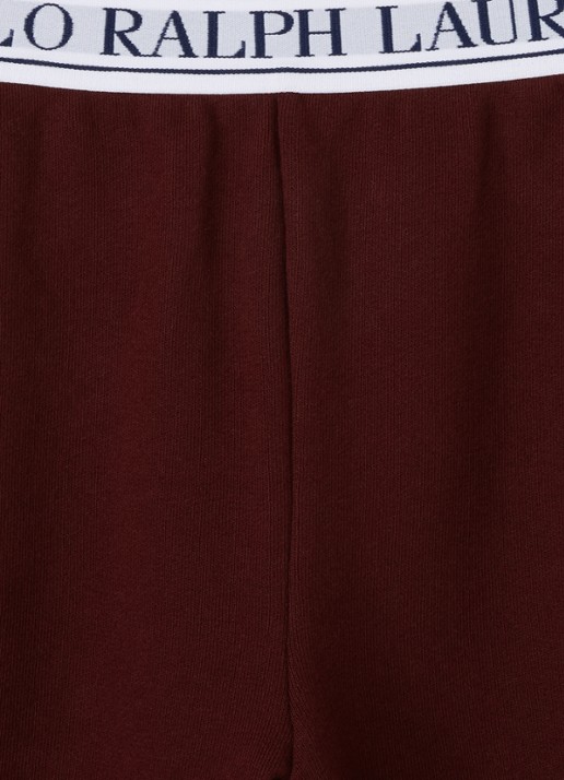 Ralph Lauren Tapered fit joggingbroek met logoband - detail 3 bordeauxrood
