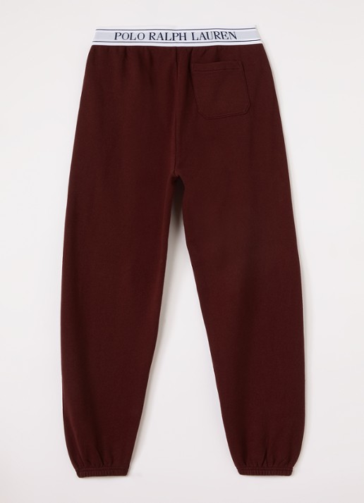 Ralph Lauren Tapered fit joggingbroek met logoband - voorkant 2 bordeauxrood
