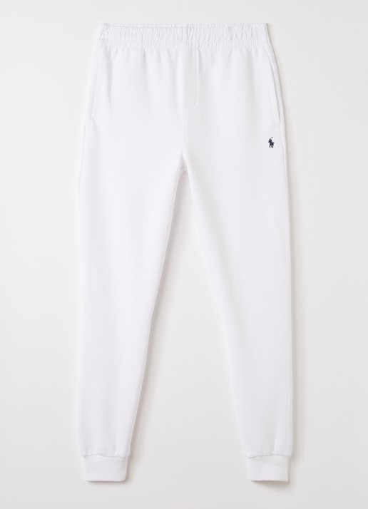 Ralph Lauren Tapered fit joggingbroek met logoborduring - voorkant 5 wit