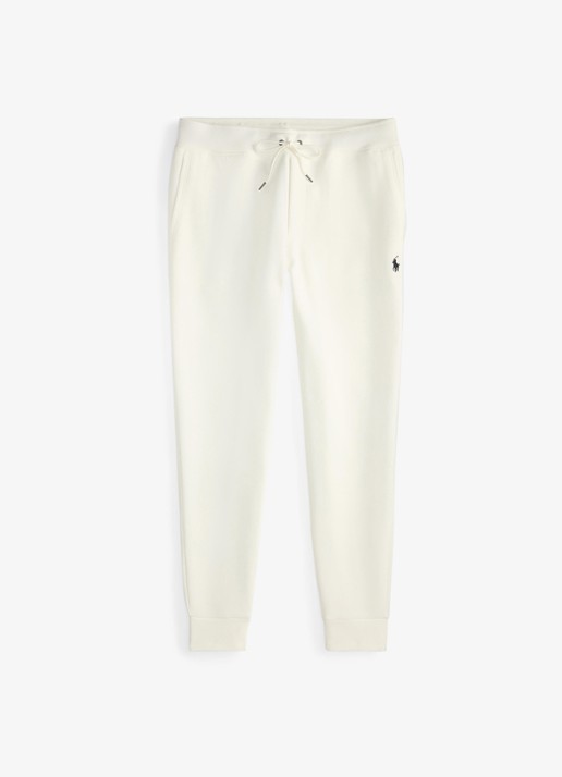 Ralph Lauren Tapered fit joggingbroek met logoborduring - voorkant white / wit