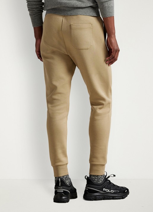 Ralph Lauren Tapered fit joggingbroek met logoborduring - achterkant surrey tan / tan