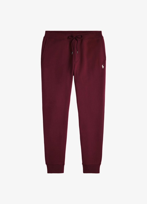 Ralph Lauren Tapered fit joggingbroek met logoborduring - voorkant 4 classic wine / wijnrood