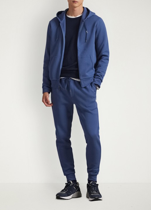 Ralph Lauren Tapered fit joggingbroek met logoborduring - voorkant 5 night navy