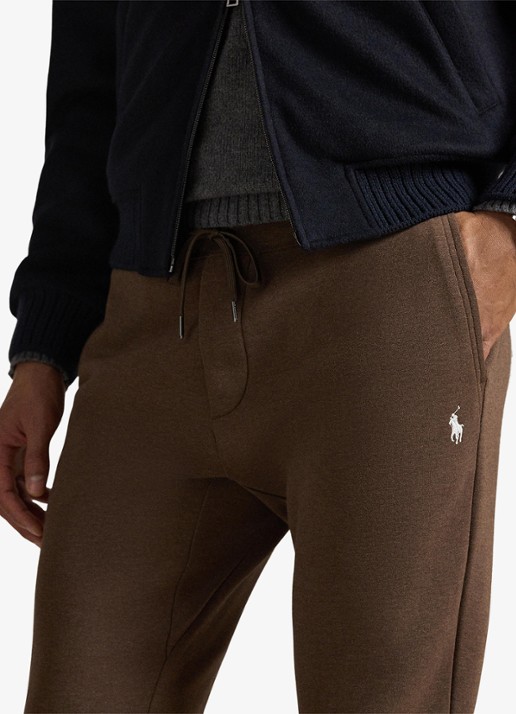Ralph Lauren Tapered fit joggingbroek met logoborduring - detail 2 nutmeg brown hearther