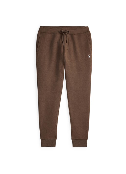 Ralph Lauren Tapered fit joggingbroek met logoborduring - voorkant 3 nutmeg brown hearther