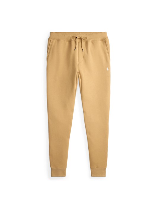 Ralph Lauren Tapered fit joggingbroek met logoborduring - voorkant 4 classic camel