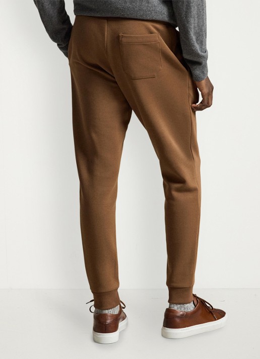 Ralph Lauren Tapered fit joggingbroek met logoborduring - achterkant 5 luggage brown / bruin