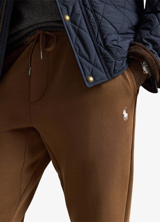 Ralph Lauren Tapered fit joggingbroek met logoborduring - detail 2 luggage brown / bruin