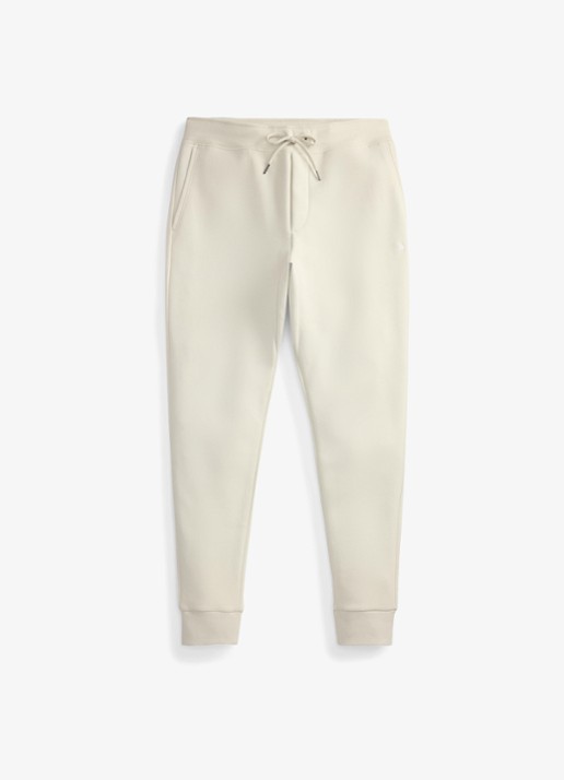 Ralph Lauren Tapered fit joggingbroek met logoborduring - voorkant stone pebble / grijs