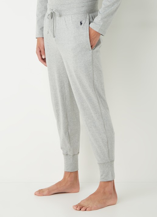 Ralph Lauren Tapered fit loungebroek met steekzakken en logo - detail 4 grijs