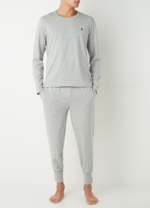 Ralph Lauren Tapered fit loungebroek met steekzakken en logo - voorkant 2 grijs