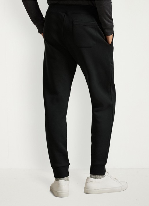 Ralph Lauren Tapered joggingbroek met logo - achterkant polo black / zwart