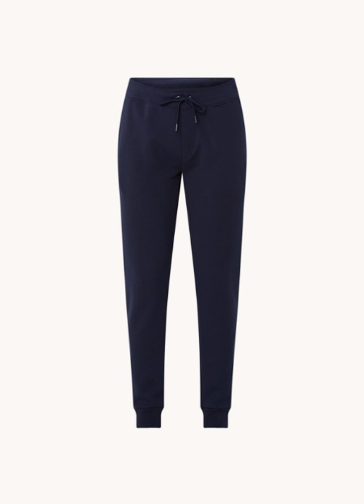 Ralph Lauren Tapered joggingbroek met logo - voorkant aviator navy / donkerblauw