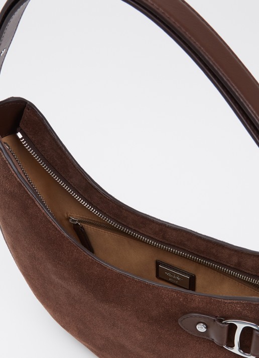 Ralph Lauren Tasha Large schoudertas van suède - detail 2 bruin